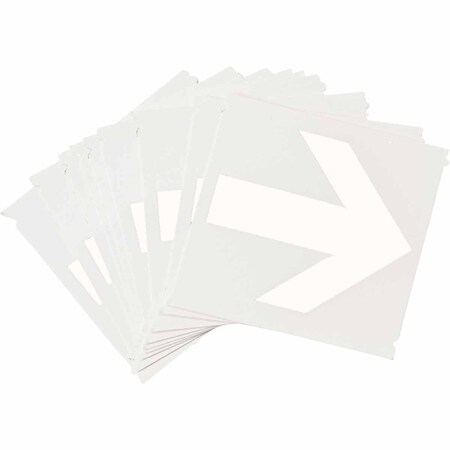 Brady Quik-Align 5080 Series Polyester 2 in Lbl Legend: Arrow Symbol White 10PK 5080P-ARO